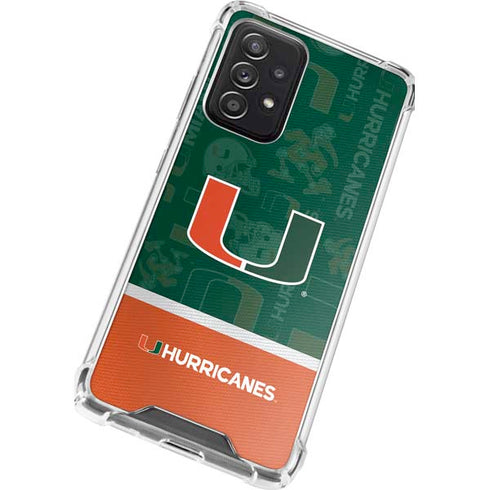University of Miami U Hurricanes Galaxy A52 5G Clear Case