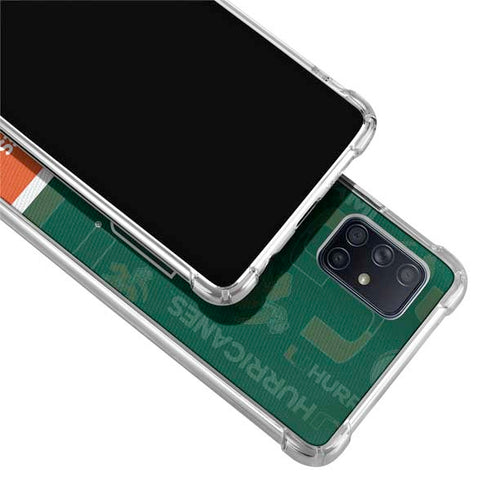 University of Miami U Hurricanes Galaxy A71 5G Clear Case