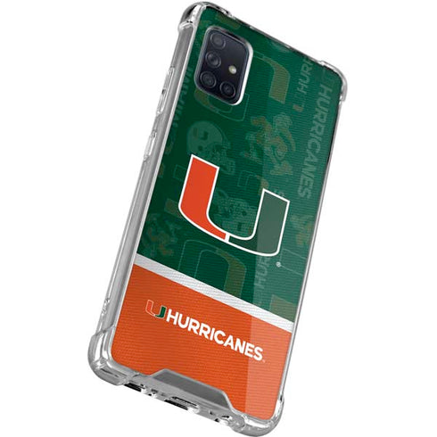 University of Miami U Hurricanes Galaxy A71 5G Clear Case