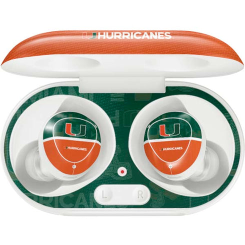 University of Miami U Hurricanes Galaxy Buds Plus Skin