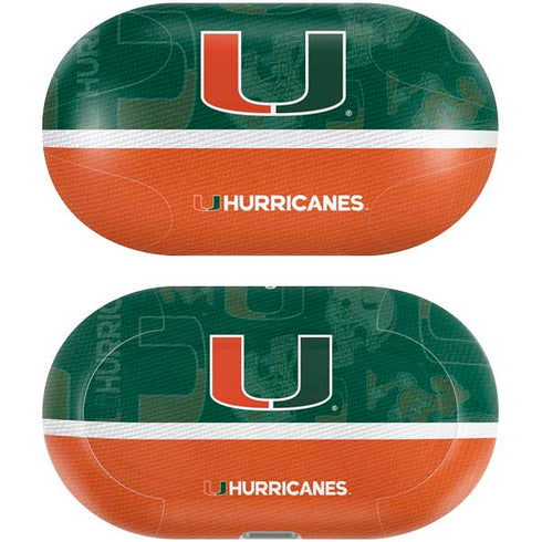 University of Miami U Hurricanes Galaxy Buds Plus Skin