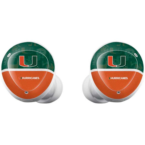 University of Miami U Hurricanes Galaxy Buds Plus Skin