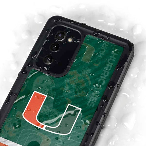 University of Miami U Hurricanes Galaxy Note20 5G Waterproof Case