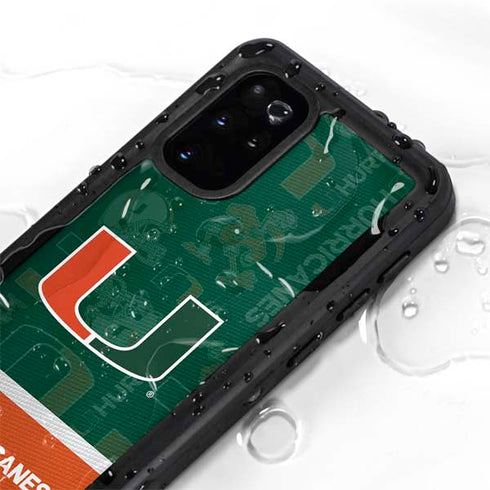 University of Miami U Hurricanes Galaxy S20 Plus Waterproof Case