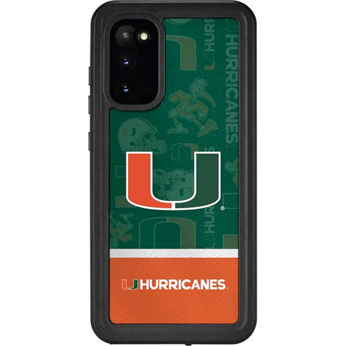 University of Miami U Hurricanes Galaxy S20 Waterproof Case