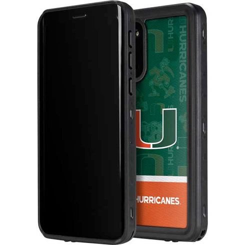 University of Miami U Hurricanes Galaxy S20 Waterproof Case