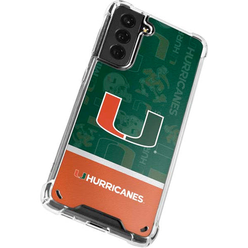 University of Miami U Hurricanes Galaxy S21 Plus 5G Clear Case