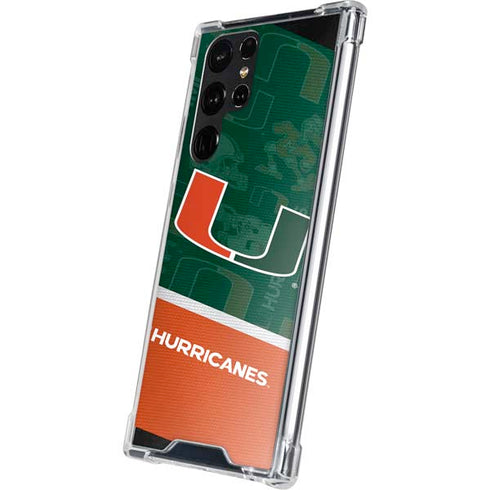 University of Miami U Hurricanes Galaxy S22 Ultra Clear Case