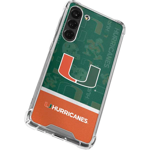 University of Miami U Hurricanes Galaxy S23 FE Clear Case