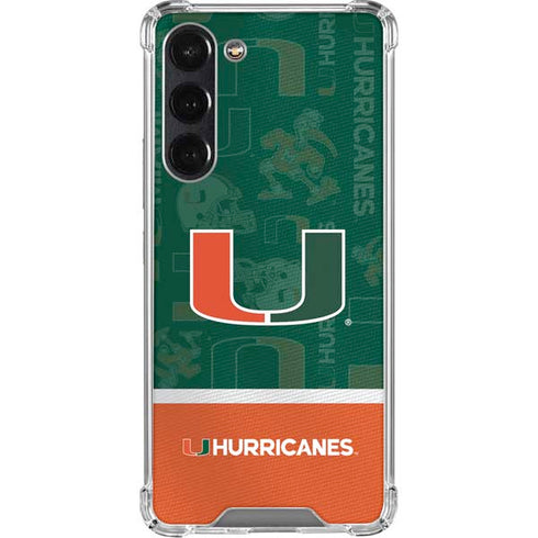 University of Miami U Hurricanes Galaxy S23 Plus Clear Case