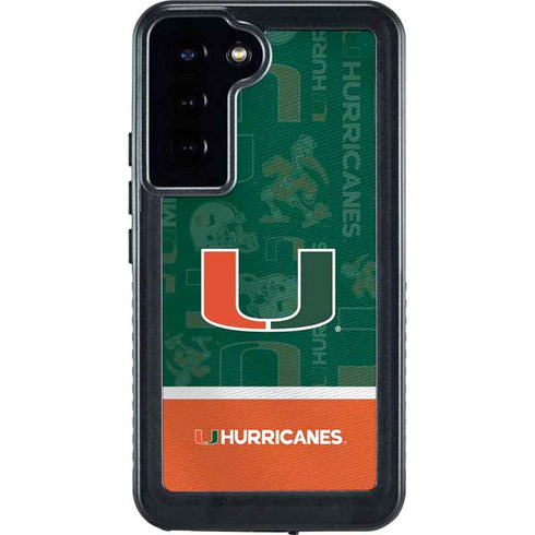 University of Miami U Hurricanes Galaxy S23 Plus Waterproof Case
