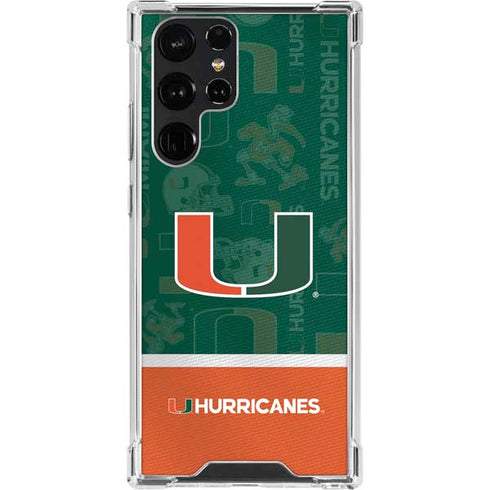 University of Miami U Hurricanes Galaxy S23 Ultra Clear Case