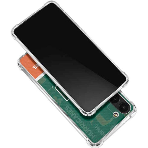 University of Miami U Hurricanes Galaxy S24 FE Clear Case