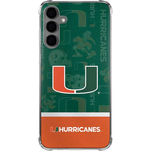University of Miami U Hurricanes Galaxy S24 Plus Clear Case