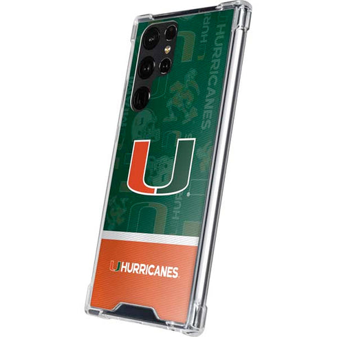 University of Miami U Hurricanes Galaxy S24 Ultra Clear Case