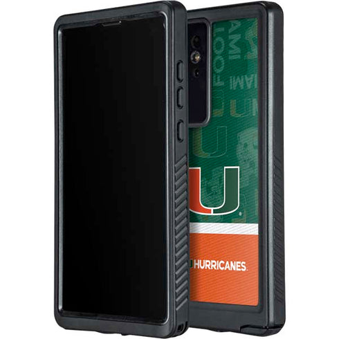 University of Miami U Hurricanes Galaxy S24 Ultra Waterproof Case