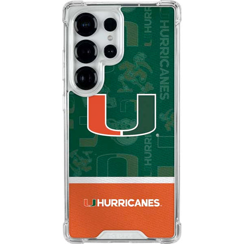 University of Miami U Hurricanes Galaxy S25 Ultra Clear Case