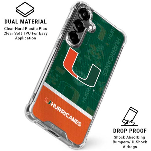 University of Miami U Hurricanes Galaxy S26 Plus Clear Case