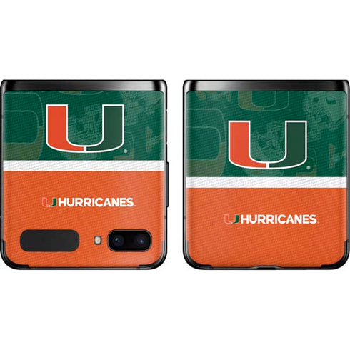 University of Miami U Hurricanes Galaxy Z Flip Skin