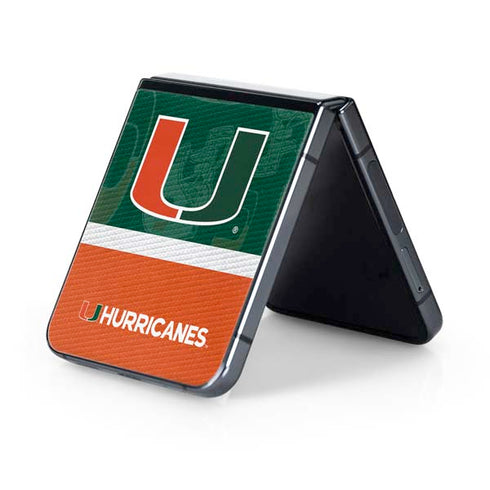 University of Miami U Hurricanes Galaxy Z Flip5 5G Skin