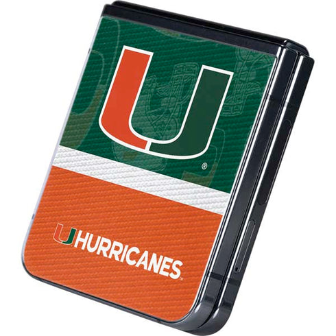 University of Miami U Hurricanes Galaxy Z Flip5 5G Skin