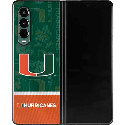 University of Miami U Hurricanes Galaxy Z Fold3 5G Skin