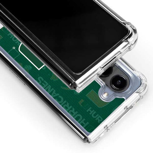 University of Miami U Hurricanes Galaxy Z Fold5 5G Clear Case