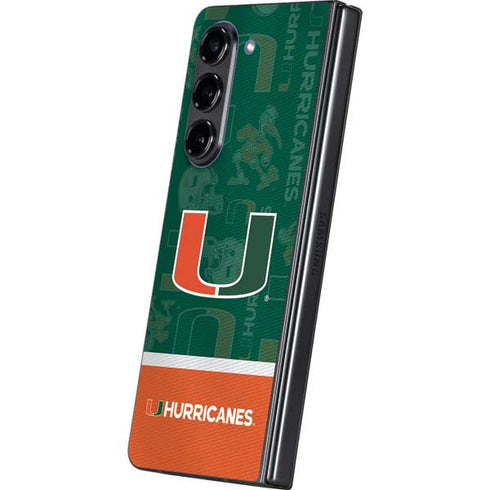 University of Miami U Hurricanes Galaxy Z Fold5 5G Skin