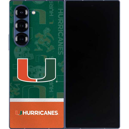 University of Miami U Hurricanes Galaxy Z Fold6 Skin