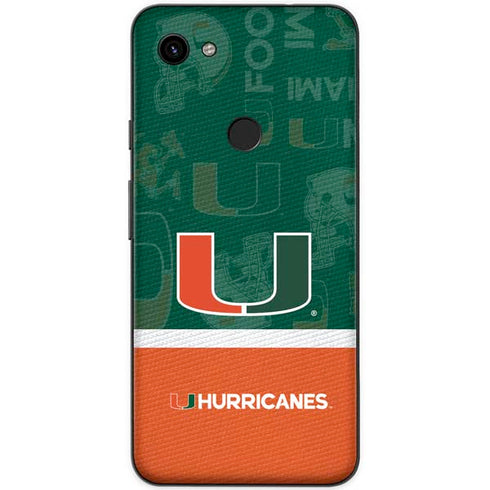 University of Miami U Hurricanes Google Pixel 3a Skin