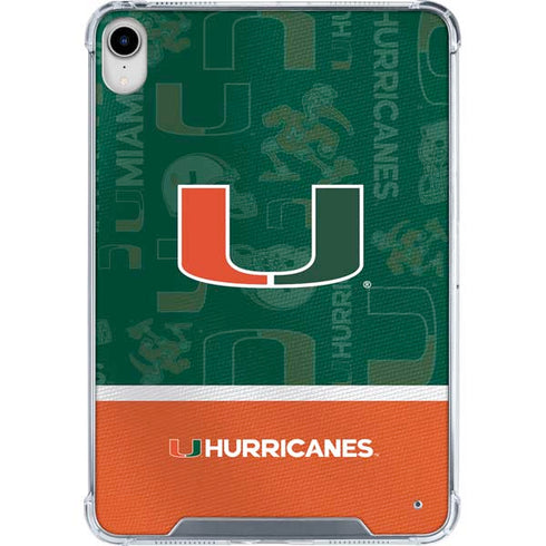 University of Miami U Hurricanes iPad 11th Gen (2025) Clear Case