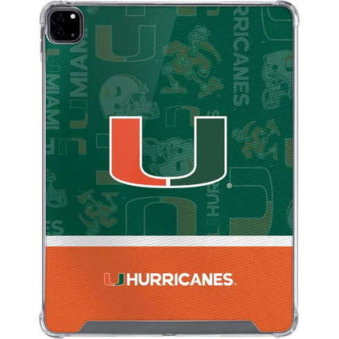 University of Miami U Hurricanes iPad Pro 12.9in (2020) Clear Case