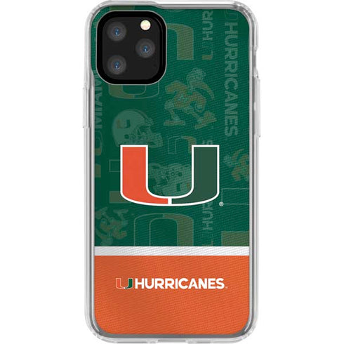 University of Miami U Hurricanes iPhone 11 Pro Clear Case