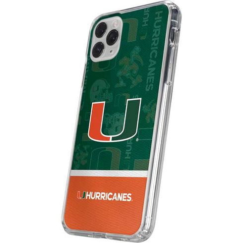 University of Miami U Hurricanes iPhone 11 Pro Clear Case