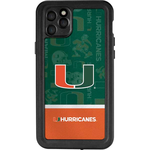 University of Miami U Hurricanes iPhone 11 Pro Max Waterproof Case