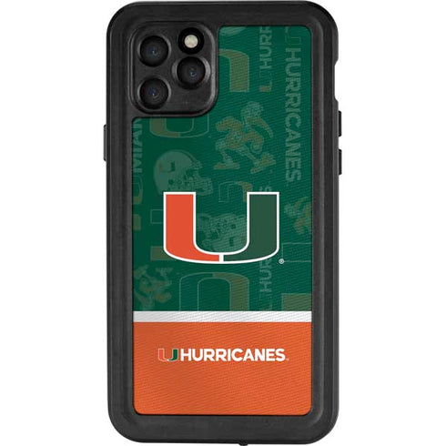 University of Miami U Hurricanes iPhone 11 Pro Waterproof Case