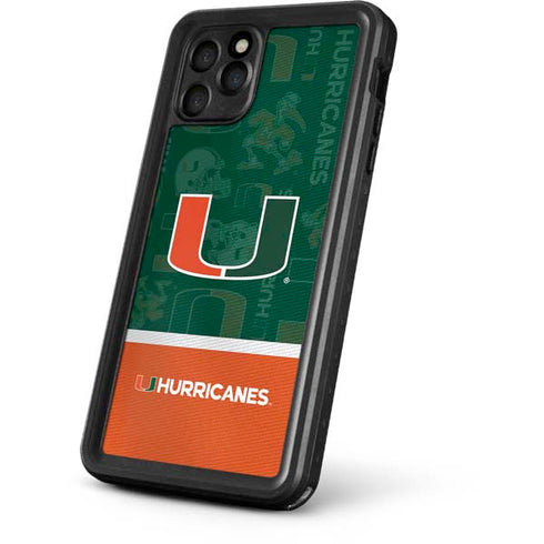 University of Miami U Hurricanes iPhone 11 Pro Waterproof Case