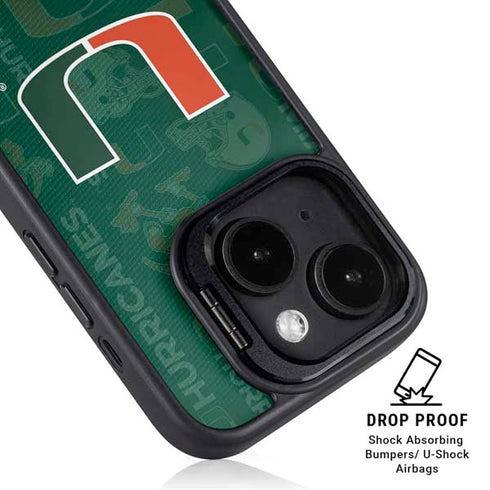University of Miami U Hurricanes iPhone 13 Kickstand Case