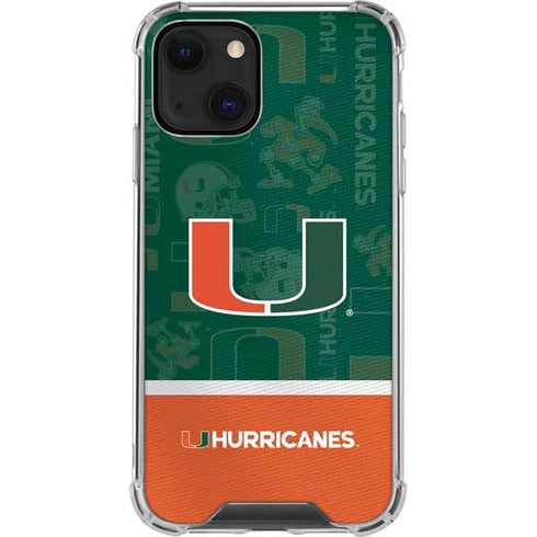 University of Miami U Hurricanes iPhone 13 Mini Clear Case