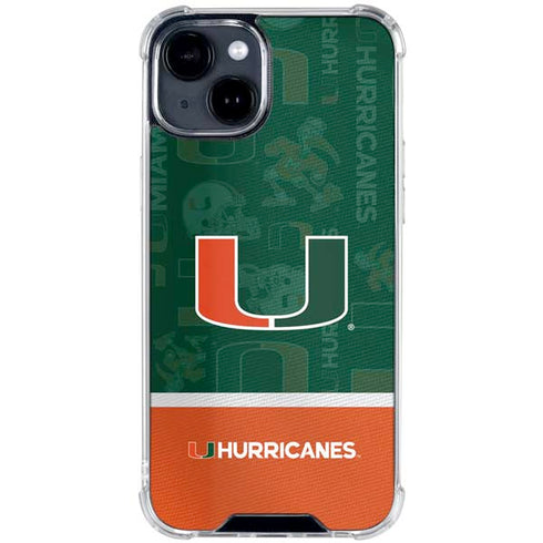 University of Miami U Hurricanes iPhone 14 Plus Clear Case