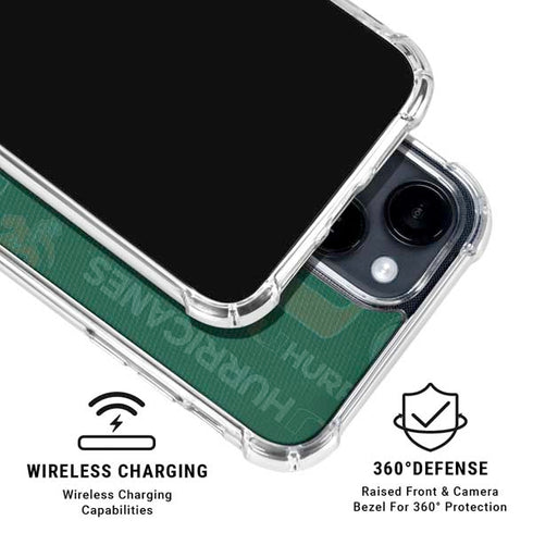 University of Miami U Hurricanes iPhone 14 Plus Clear Case