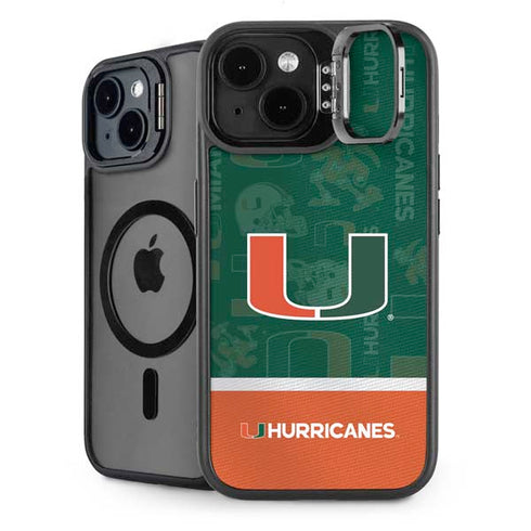 University of Miami U Hurricanes iPhone 15 Plus Kickstand Case