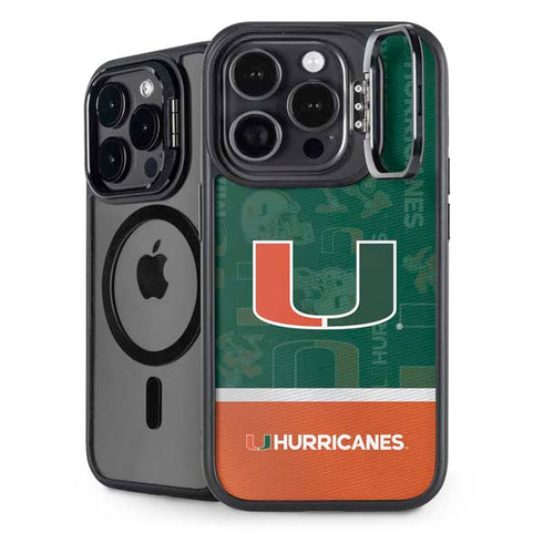 University of Miami U Hurricanes iPhone 15 Pro Max Kickstand Case