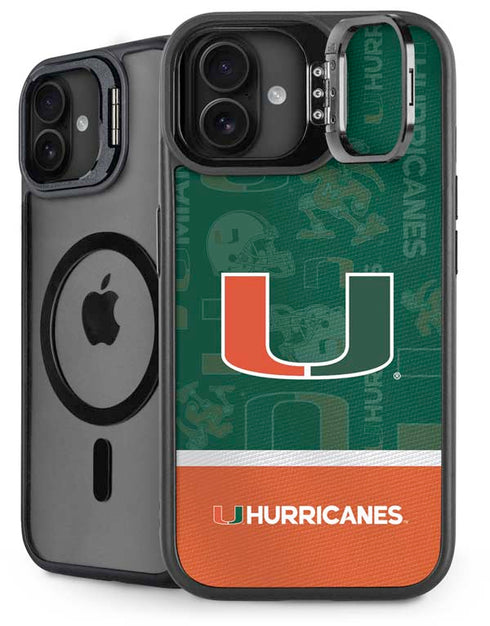 University of Miami U Hurricanes iPhone 16 Kickstand Case
