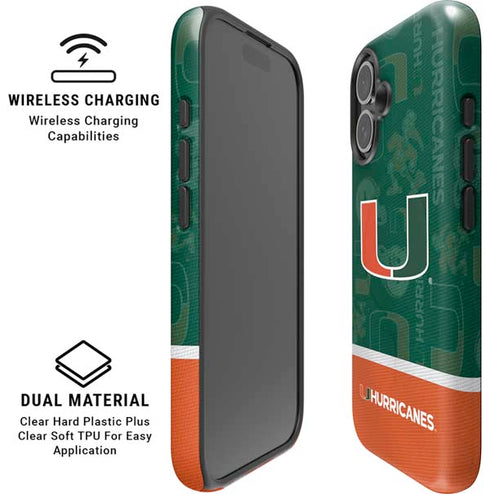 University of Miami U Hurricanes iPhone 16 Plus Magsafe Impact Case