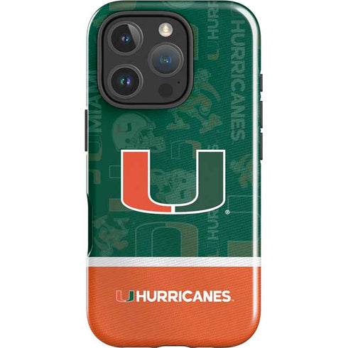 University of Miami U Hurricanes iPhone 16 Pro Impact Case