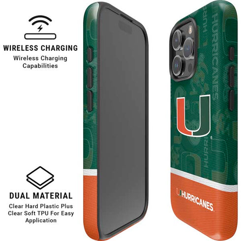 University of Miami U Hurricanes iPhone 16 Pro Magsafe Impact Case