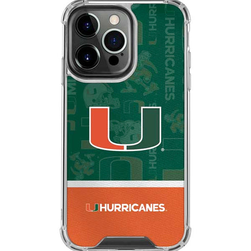 University of Miami U Hurricanes iPhone 16 Pro Max Clear Case