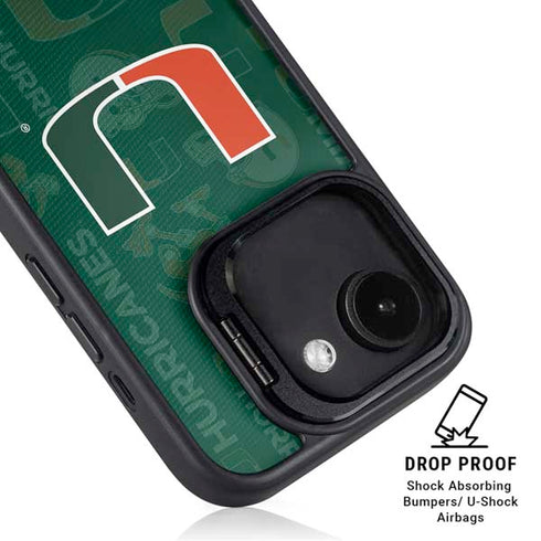 University of Miami U Hurricanes iPhone 16e Kickstand Case