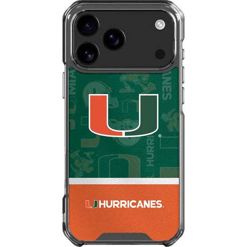 University of Miami U Hurricanes iPhone 18 Pro Max Clear Case